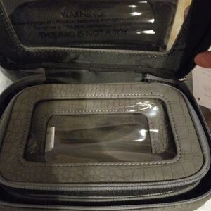 Thirty-One Clear Case Trio - Grey Crocodile NEW!